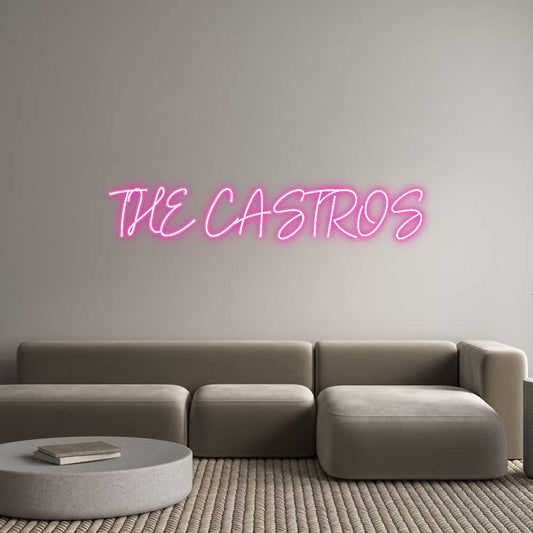 Customized Neon Sign: THE CASTROS