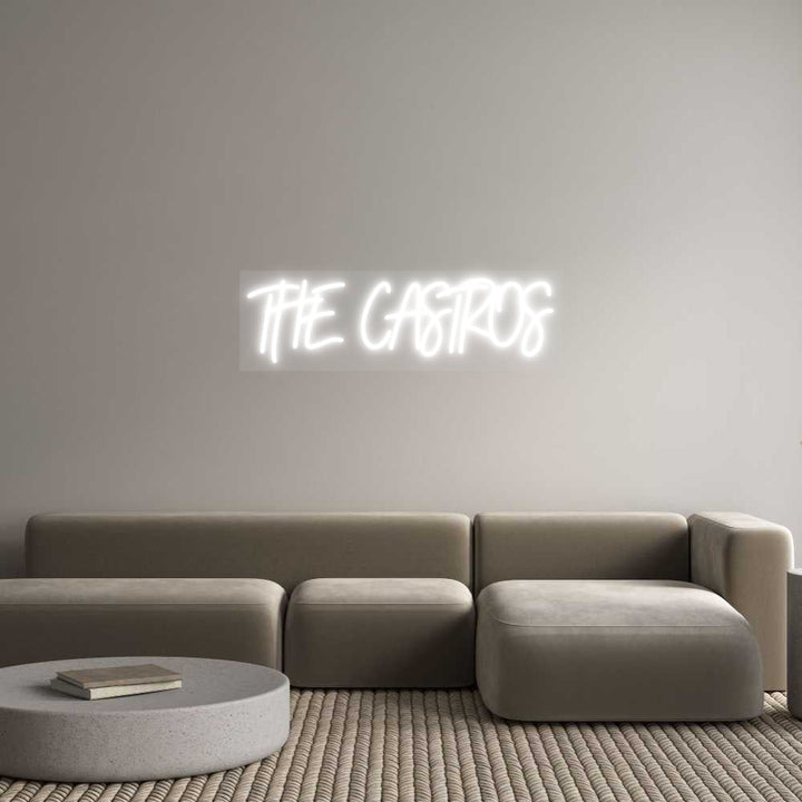 Customized Neon Sign: THE CASTROS