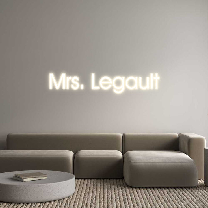 Customized Neon Sign: Mrs. Legault