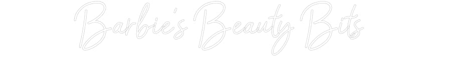 Customized Neon Sign: Barbie's Beau...