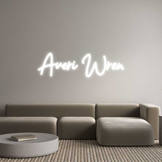 Customized Neon Sign: Averi Wren