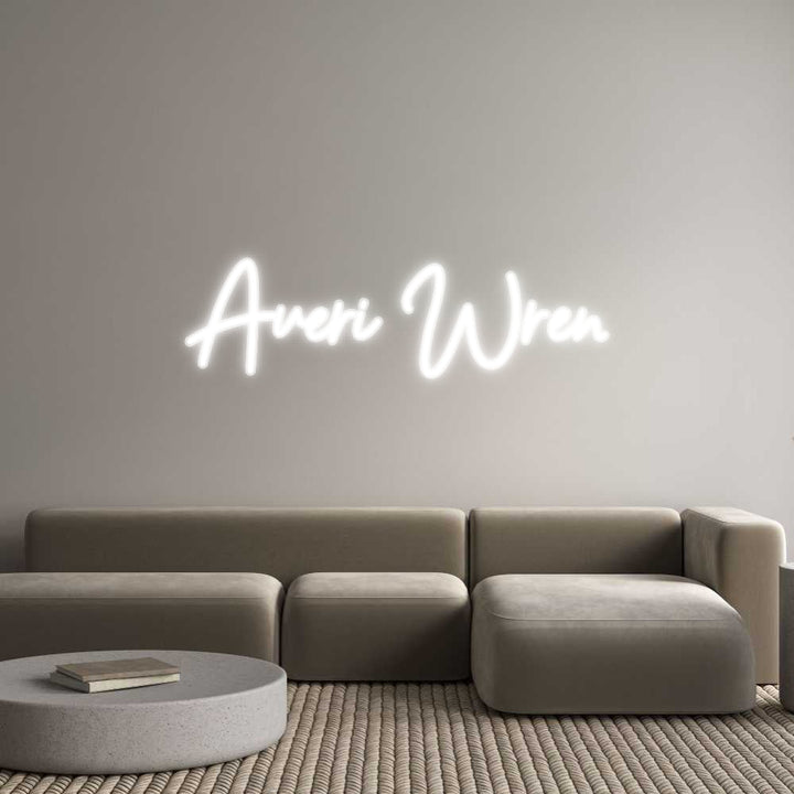 Customized Neon Sign: Averi Wren