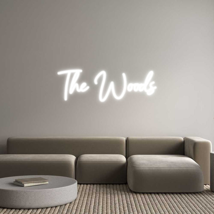 Customized Neon Sign: The Woods