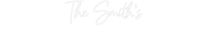 Customized Neon Sign: The Smith’s