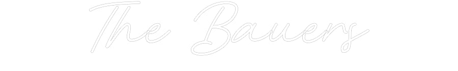 Customized Neon Sign: The Bauers