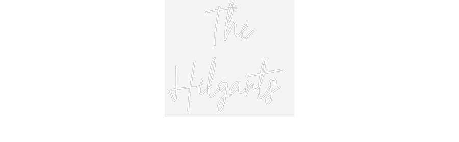 Customized Neon Sign: The
Hilgarts