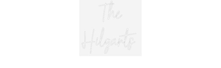 Customized Neon Sign: The
Hilgarts