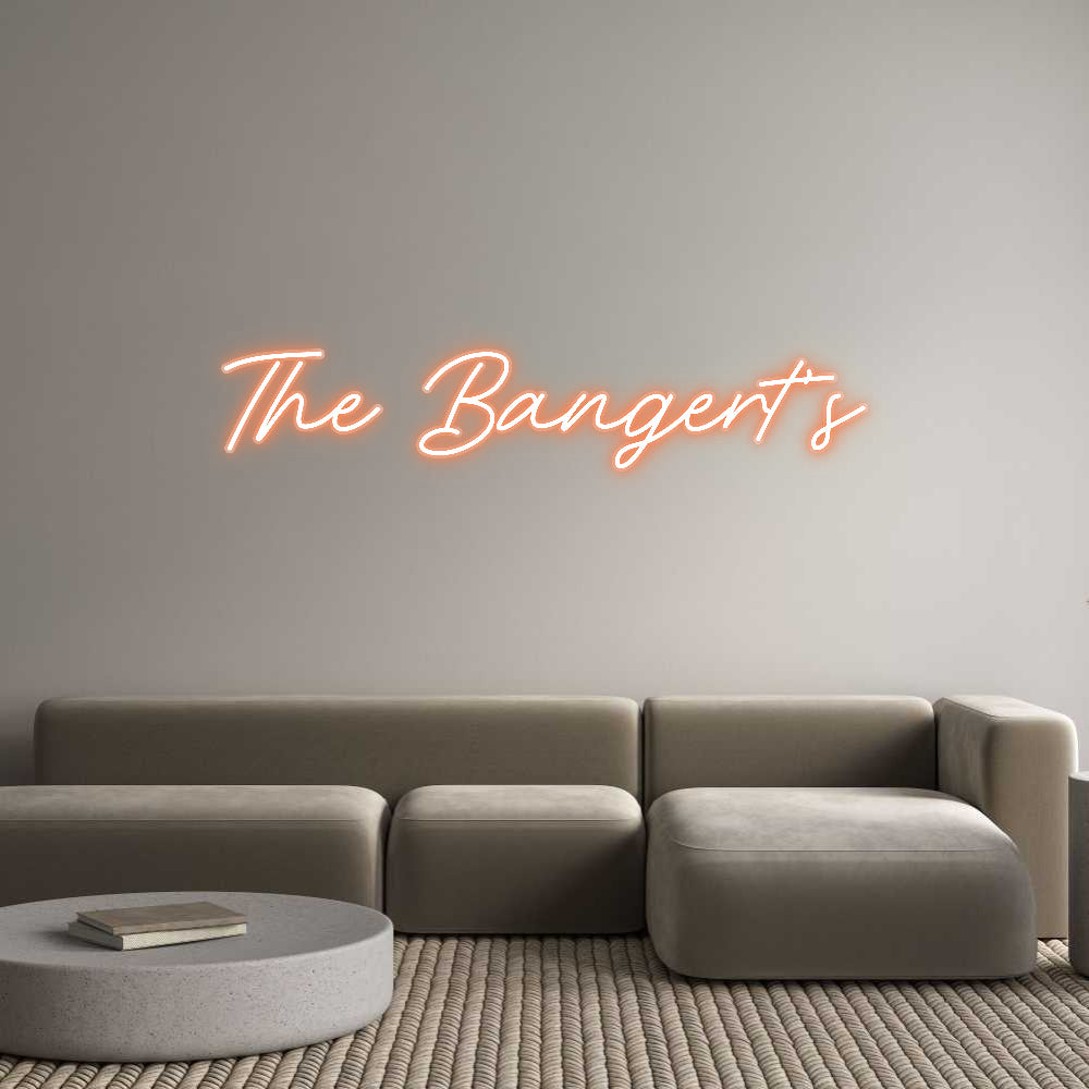 Customized Neon Sign: The Bangert’s