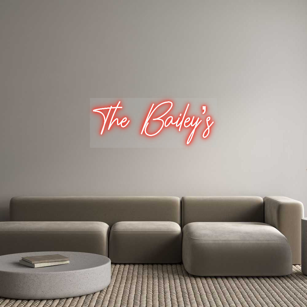 Customized Neon Sign: The Bailey’s