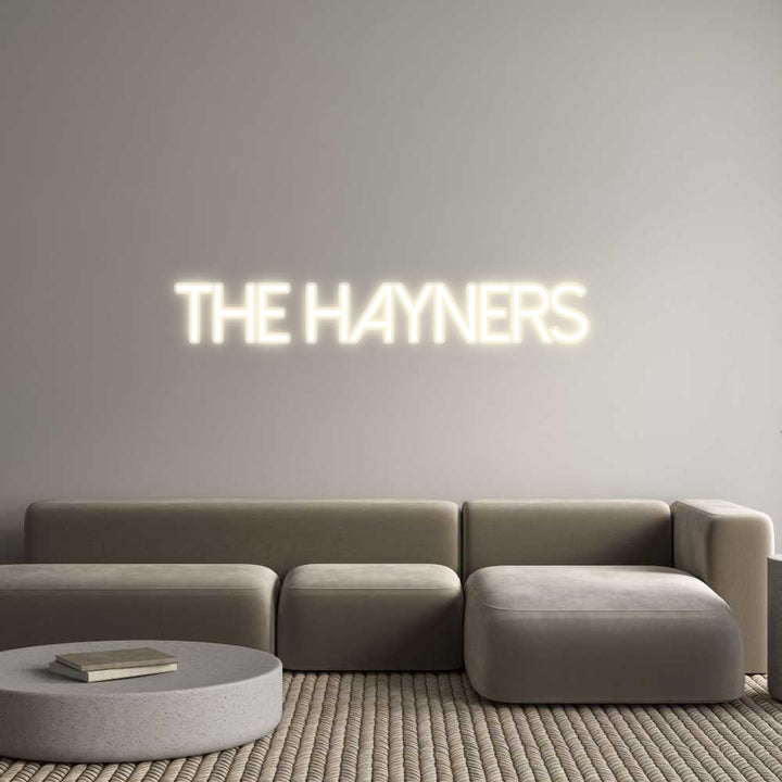Customized Neon Sign: THE HAYNERS