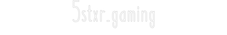 Customized Neon Sign: 5stxr.gaming