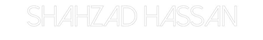 Customized Neon Sign: Shahzad Hassan