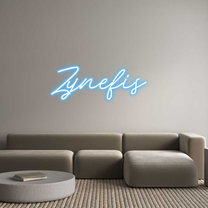 Customized Neon Sign: Zynefis