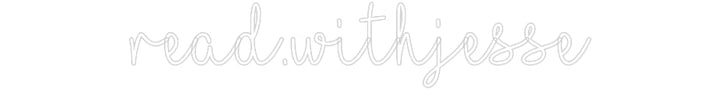 Customized Neon Sign: read.withjesse