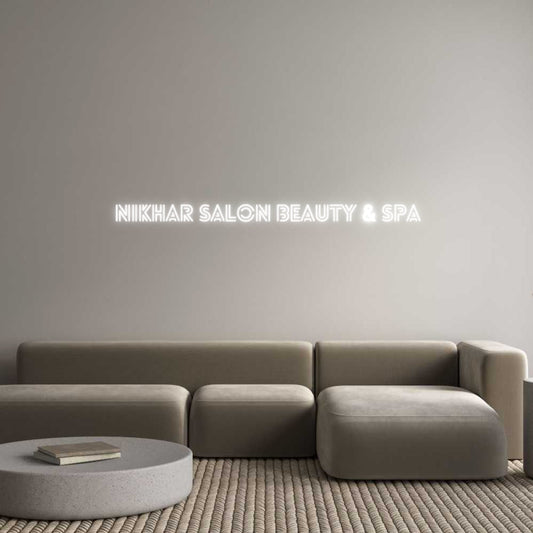 Customized Neon Sign: Nikhar Salon ...