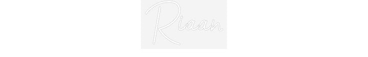 Customized Neon Sign: Riaan