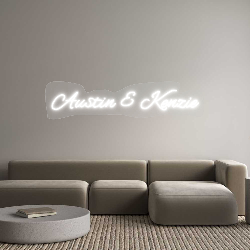 Customized Neon Sign: Austin & Kenzie