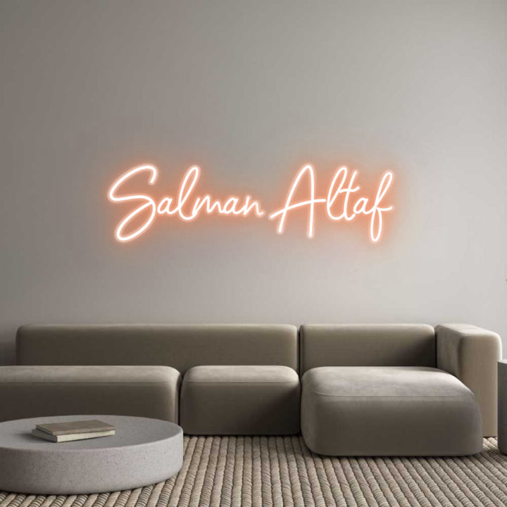 Customized Neon Sign: Salman Altaf