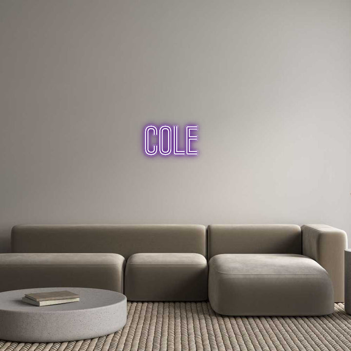 Customized Neon Sign: Cole