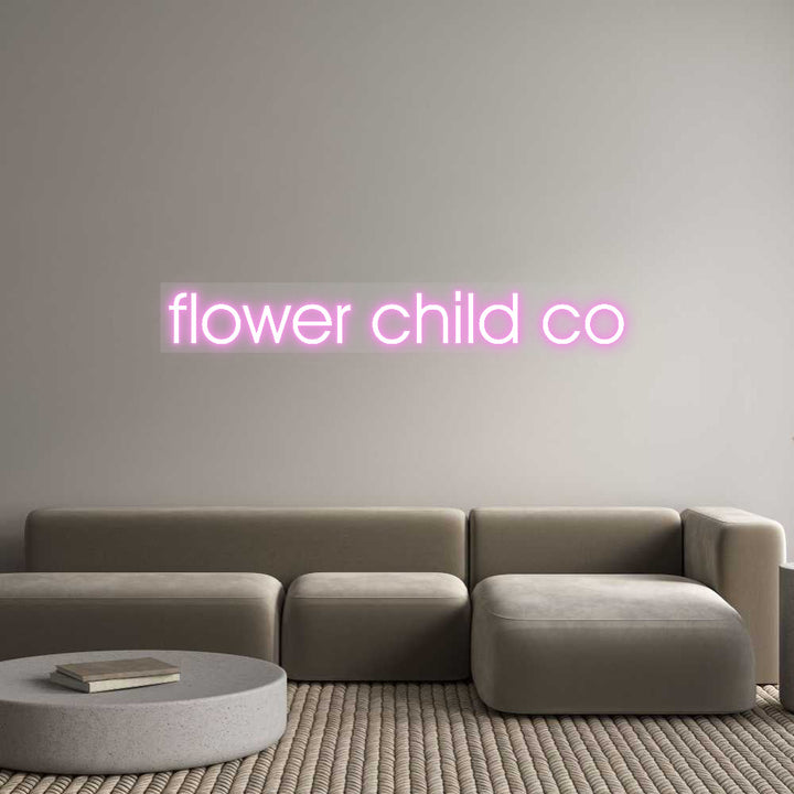 Customized Neon Sign: flower child co