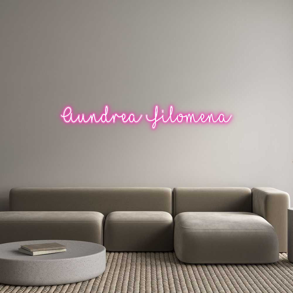Customized Neon Sign: Aundrea Filom...