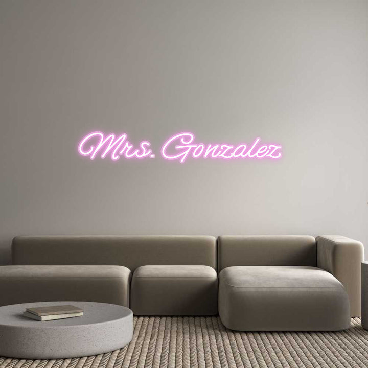 Customized Neon Sign: Mrs. Gonzalez