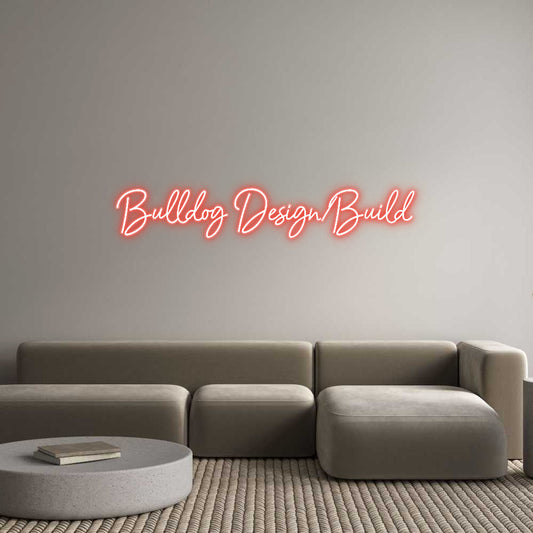 Customized Neon Sign: Bulldog Desig...
