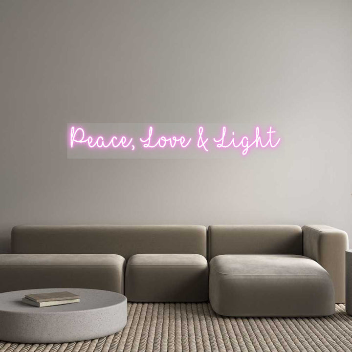 Customized Neon Sign: Peace, Love &...