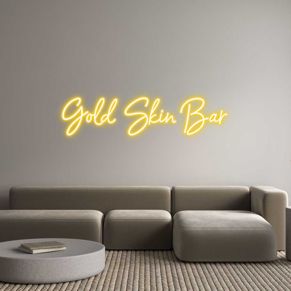 Customized Neon Sign: Gold Skin Bar
