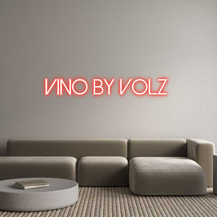 Customized Neon Sign: Vino by Volz