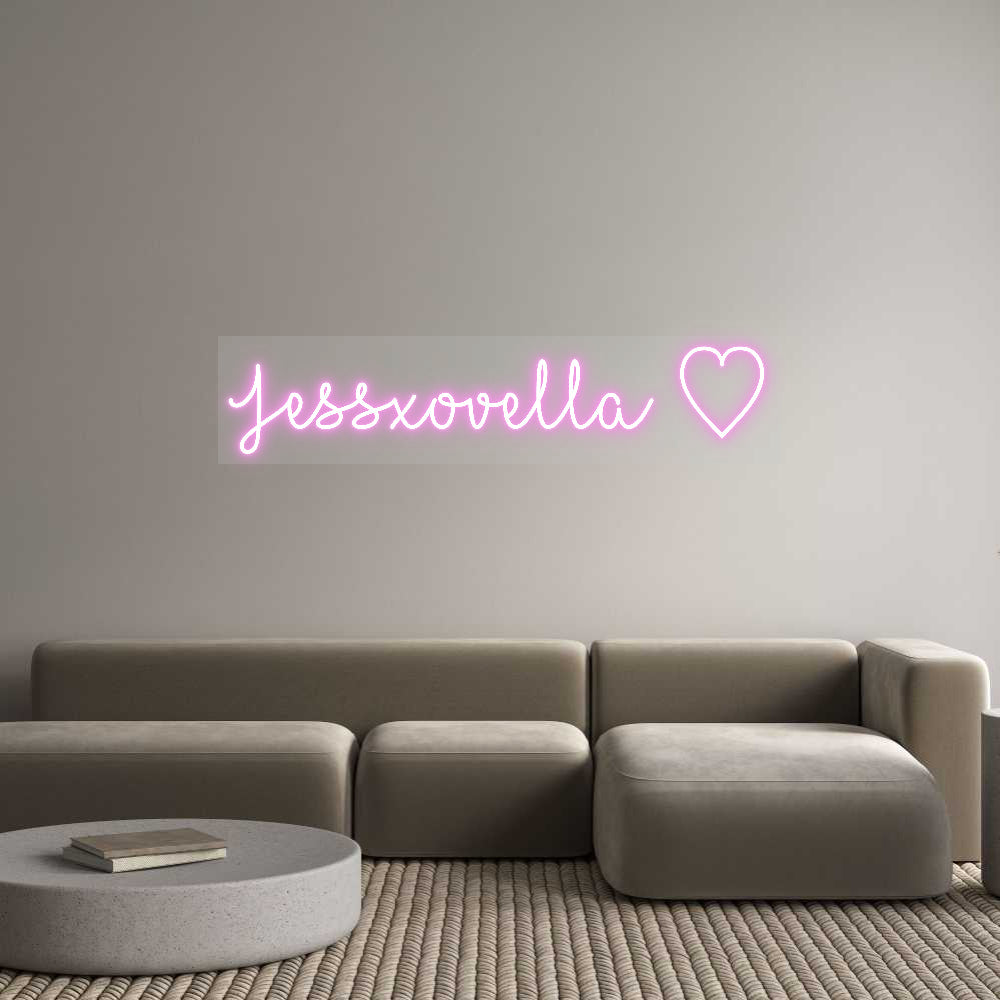 Customized Neon Sign: Jessxovella ♡