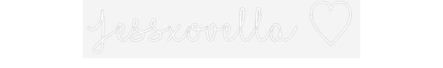 Customized Neon Sign: Jessxovella ♡