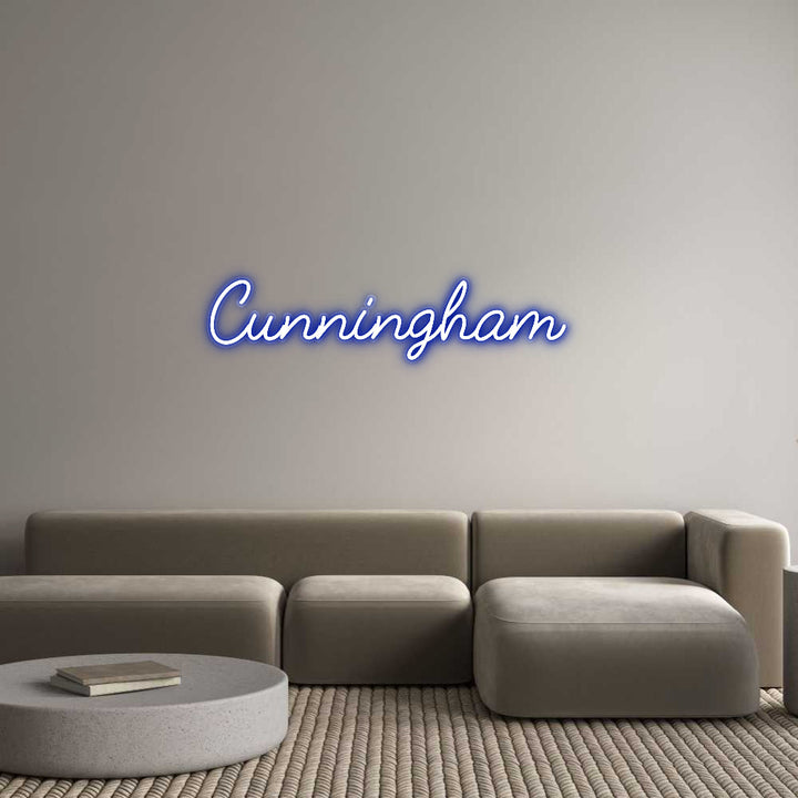 Customized Neon Sign: Cunningham