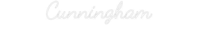 Customized Neon Sign: Cunningham