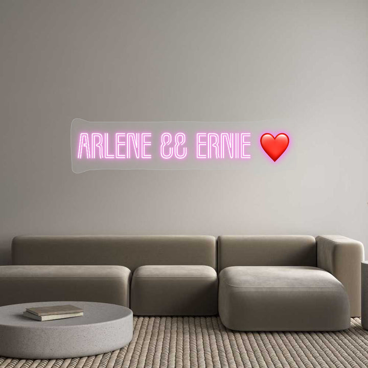 Customized Neon Sign: Arlene && Ern...