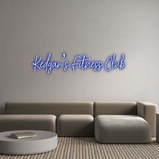 Customized Neon Sign: Kedgar’s Fitn...