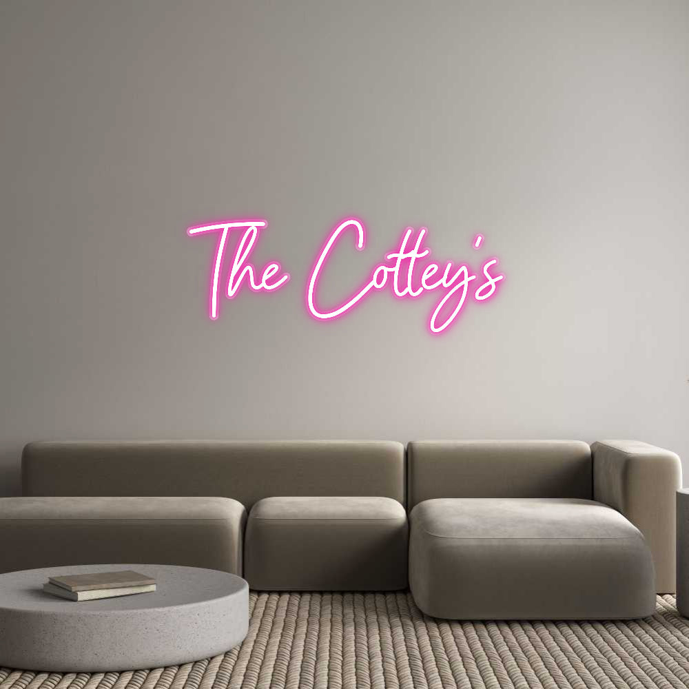 Customized Neon Sign: The Cottey's