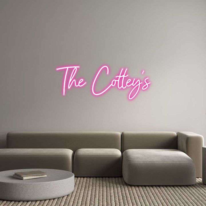 Customized Neon Sign: The Cottey's