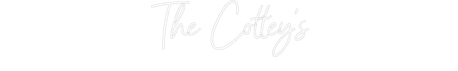 Customized Neon Sign: The Cottey's