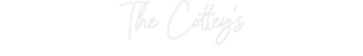 Customized Neon Sign: The Cottey's