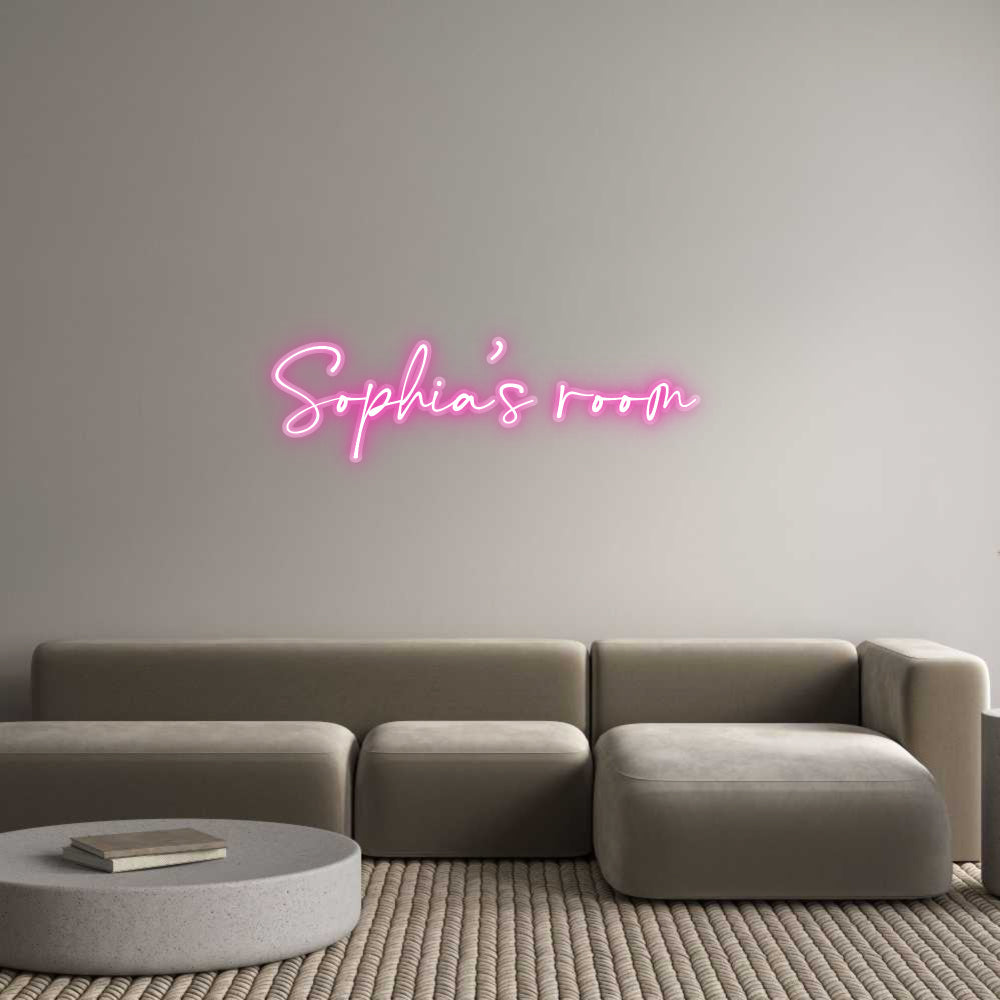 Customized Neon Sign: Sophia’s room