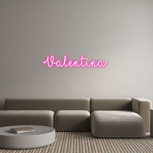 Customized Neon Sign: Valentina