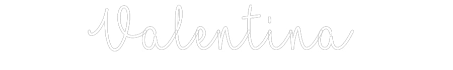 Customized Neon Sign: Valentina