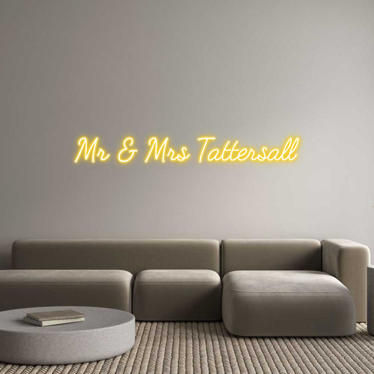 Customized Neon Sign: Mr & Mrs Tatt...