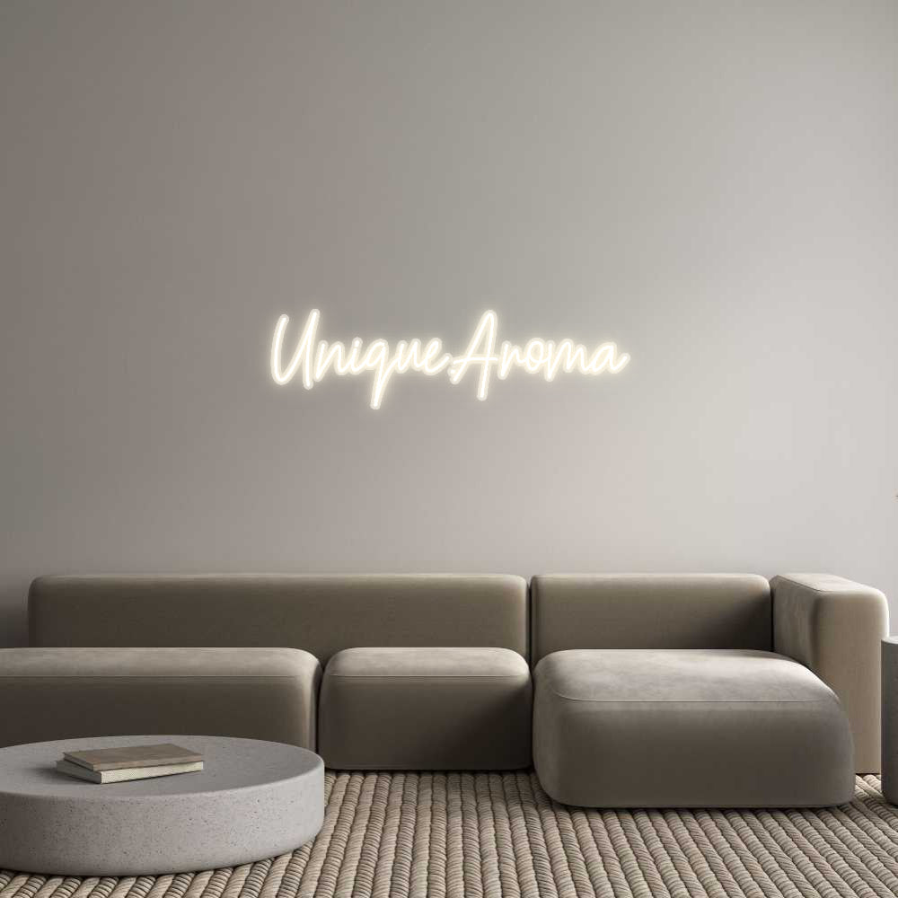 Customized Neon Sign: Unique.Aroma