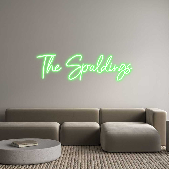 Customized Neon Sign: The Spaldings