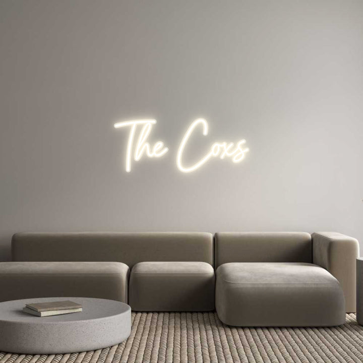 Customized Neon Sign: The Coxs