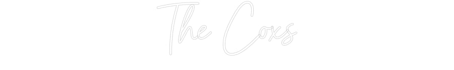 Customized Neon Sign: The Coxs
