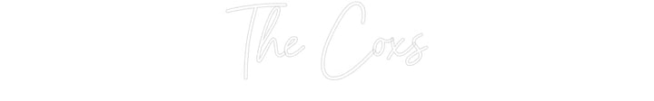 Customized Neon Sign: The Coxs
