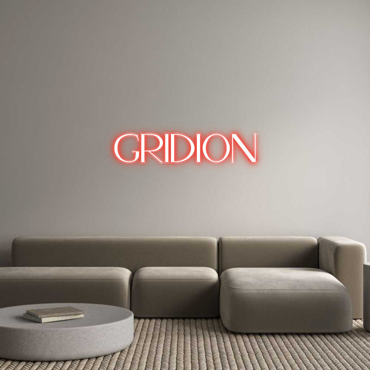 Customized Neon Sign: GRIDION